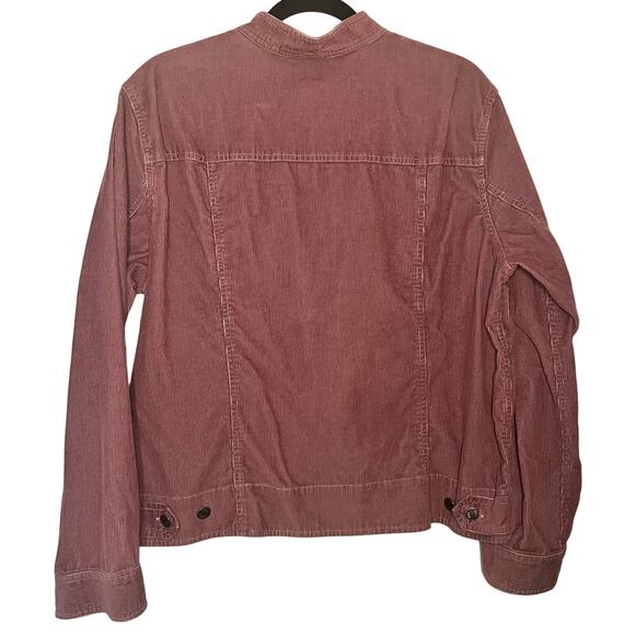J. Jill mauve corduroy zip up jacket Size XL - Picture 2 of 4